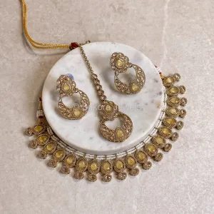 Naveena Necklace set - Yellow