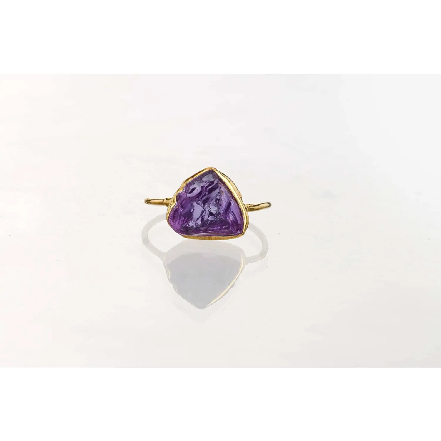 New Statement Raw Amethyst Ring