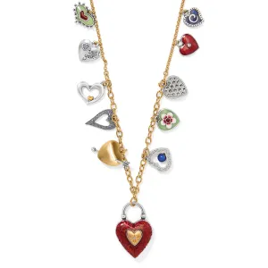 One Heart Color Charm Necklace