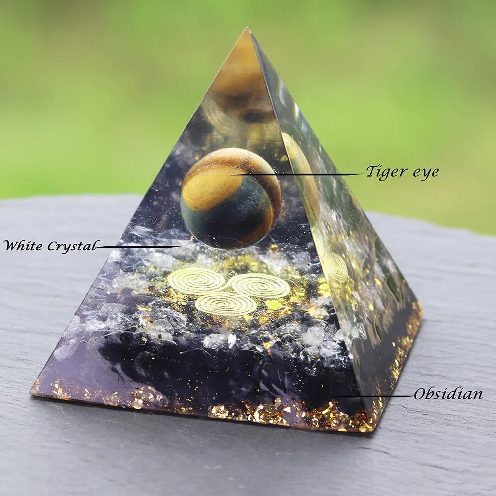 Orgonite Pyramid Chakra Decoration