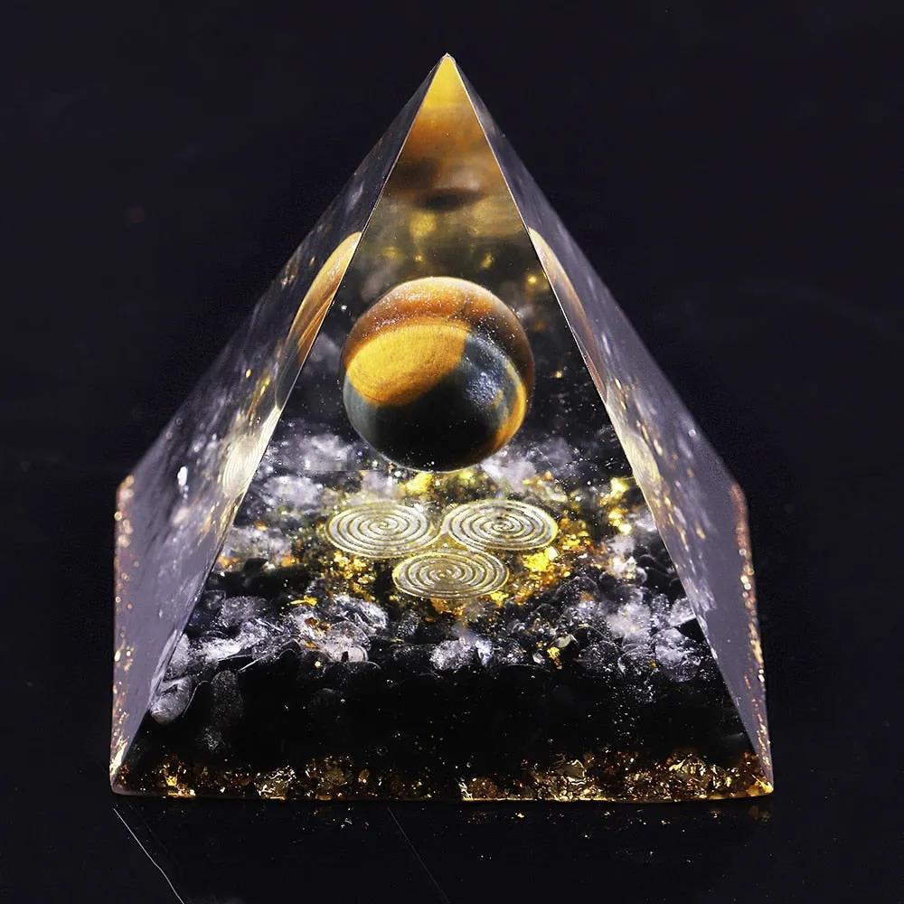 Orgonite Pyramid Chakra Decoration