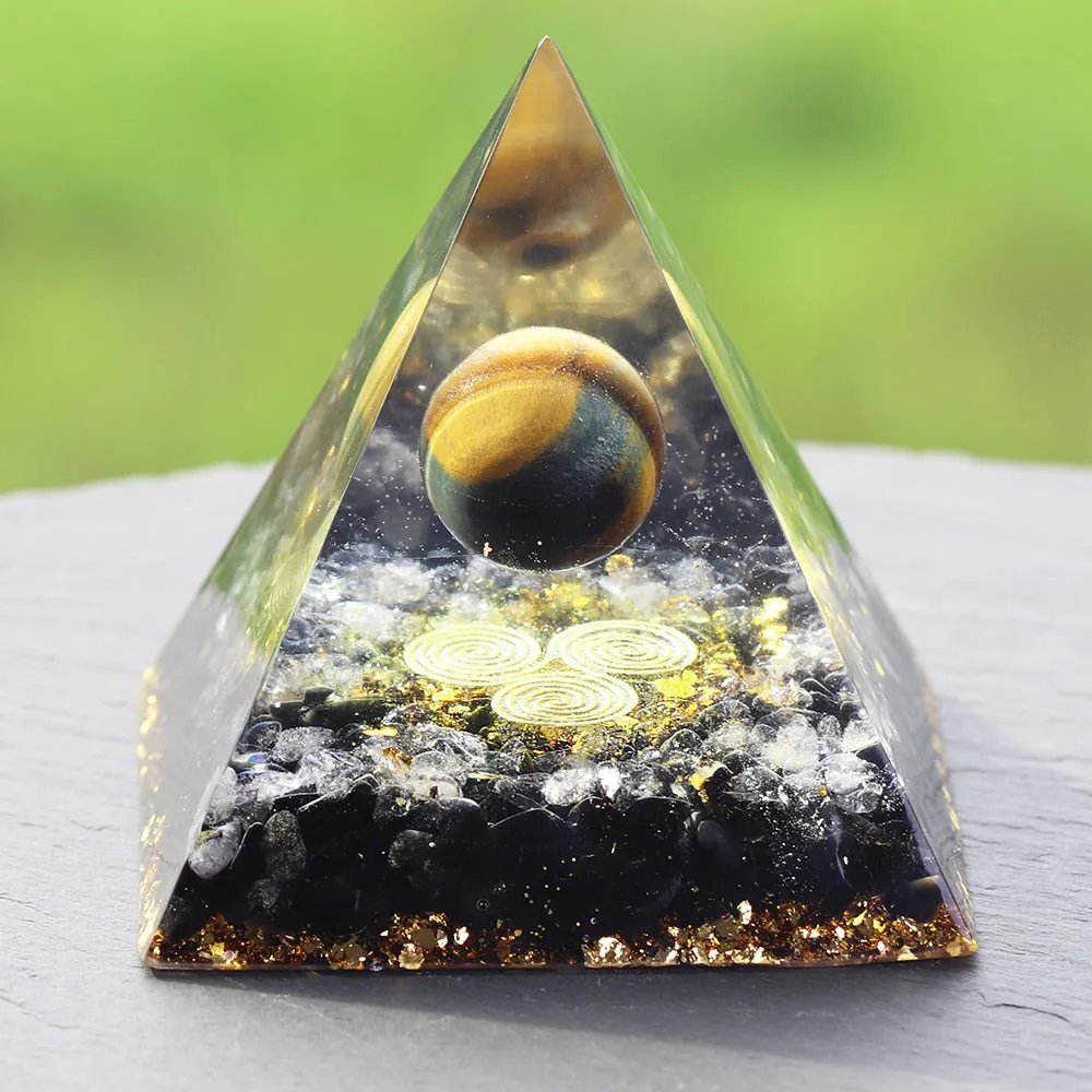 Orgonite Pyramid Chakra Decoration