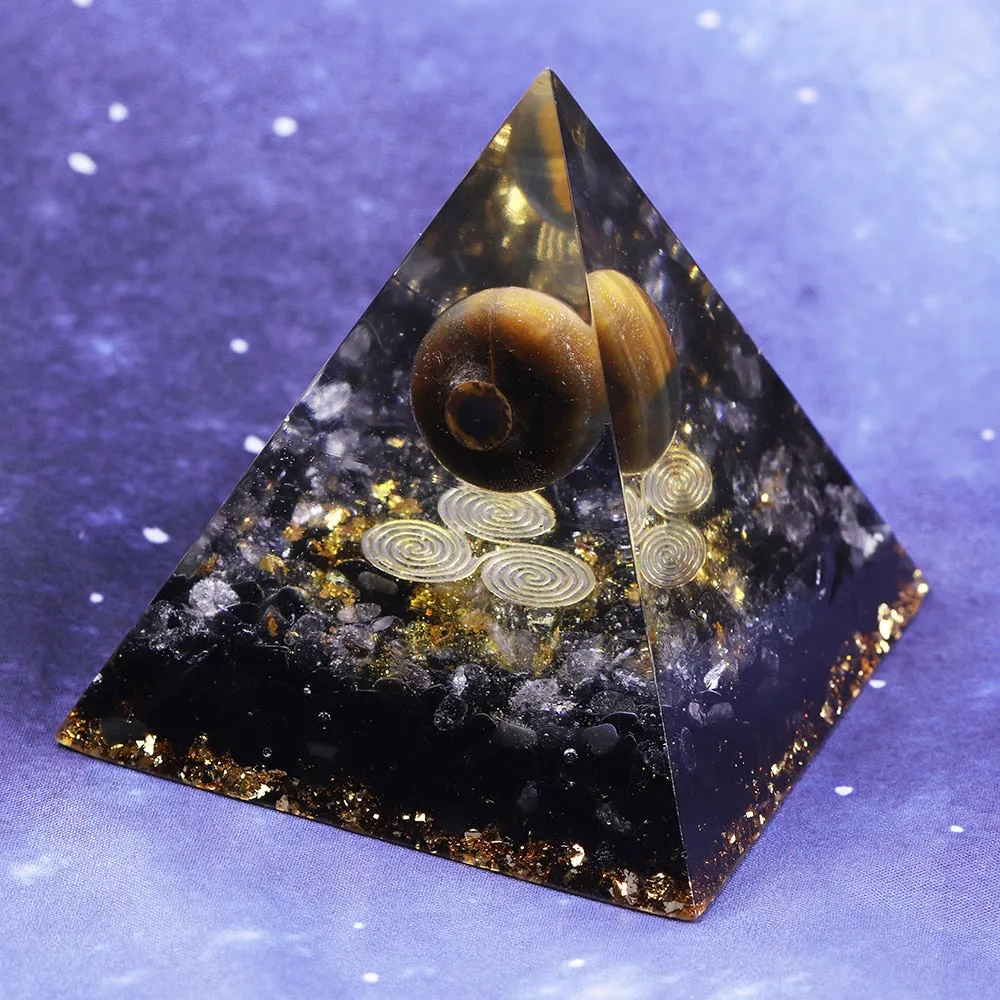 Orgonite Pyramid Chakra Decoration