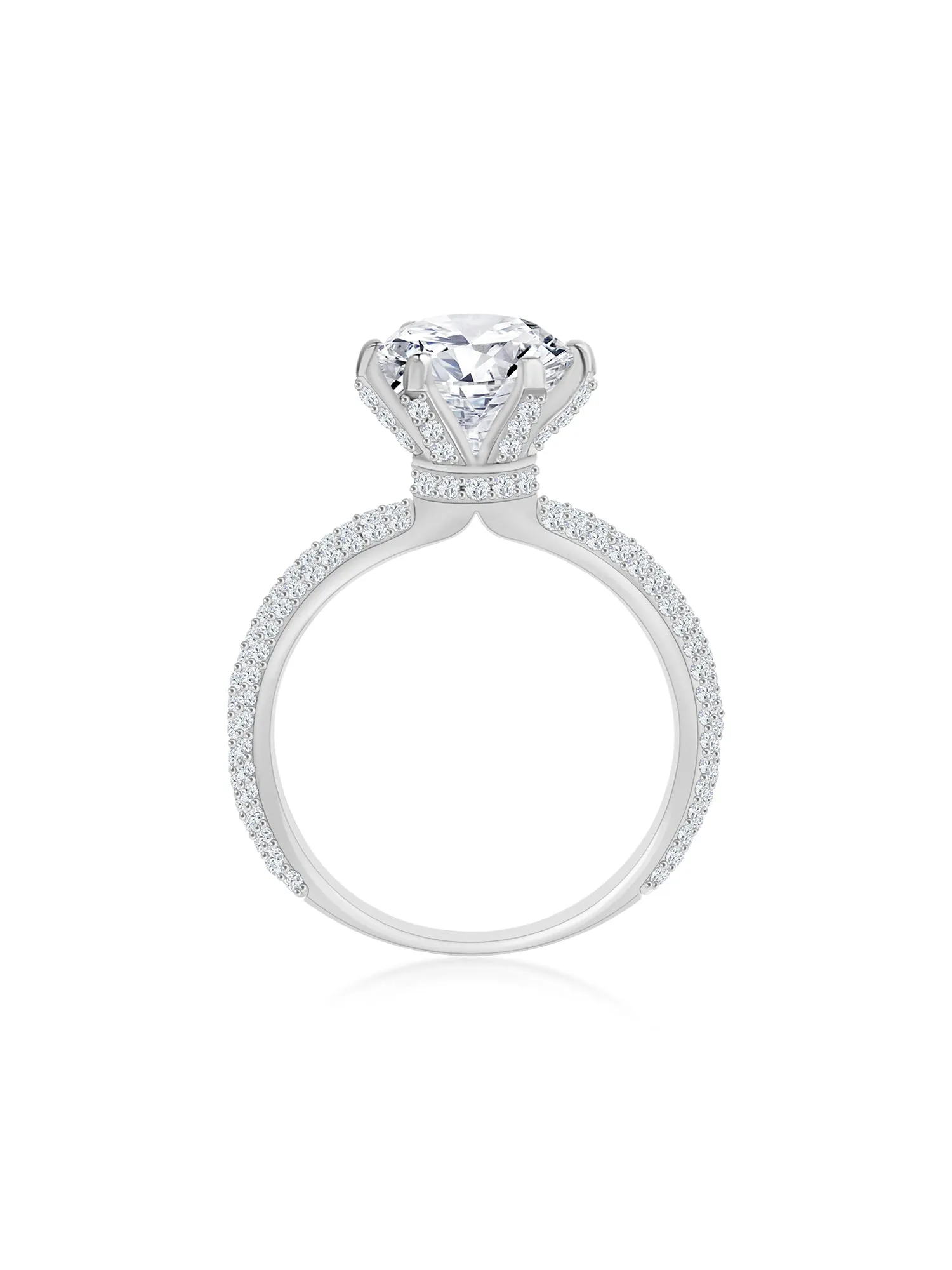 Ornate Jewels 3 Carat Sparkling Solitaire Ring For Valentine