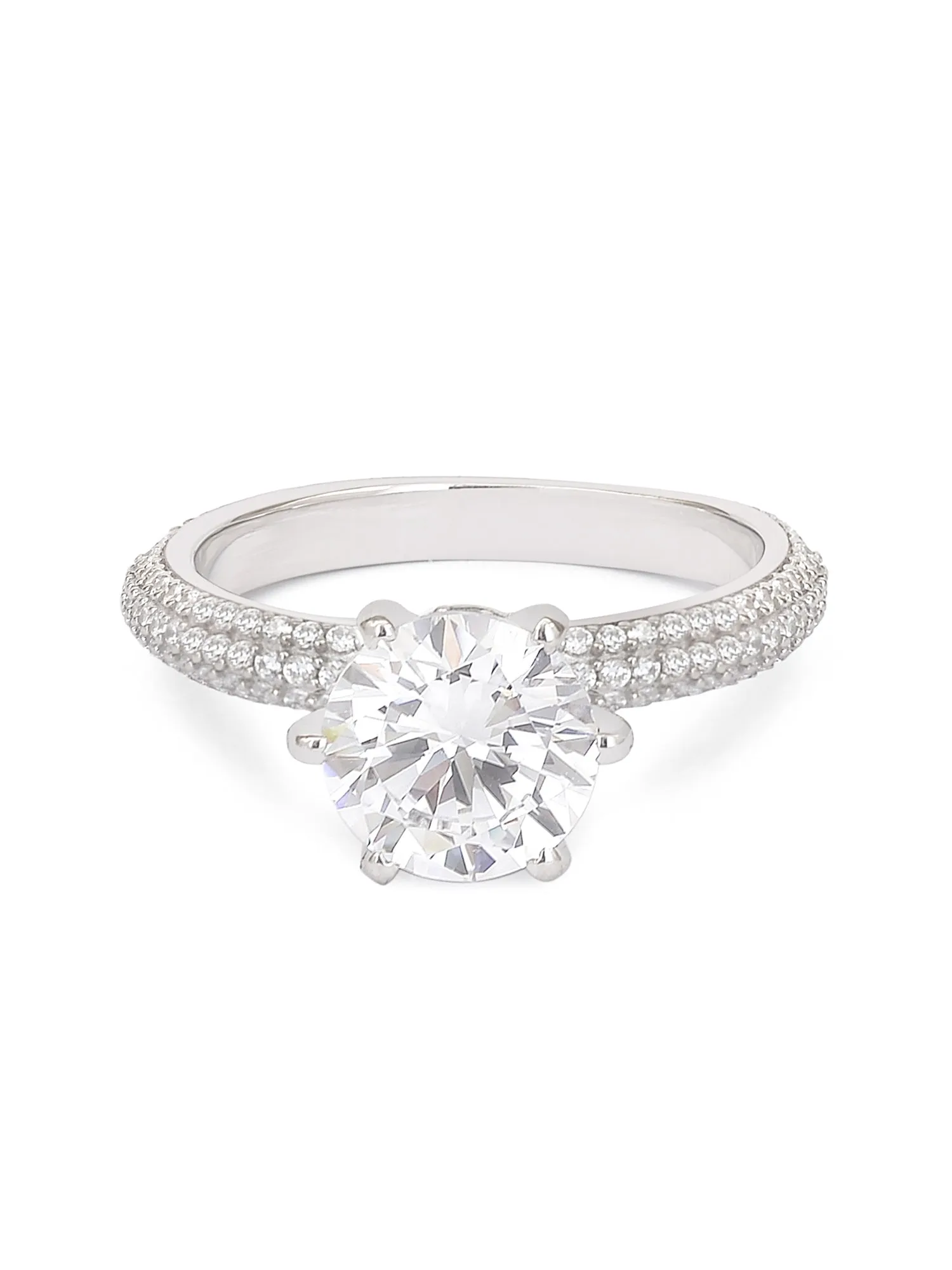 Ornate Jewels 3 Carat Sparkling Solitaire Ring For Valentine