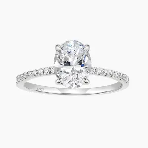 Oval Cut Cubic Zirconia Engagement Ring