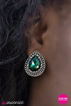 Paparazzi Earring ~ Venice Venture - Green