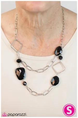 Paparazzi Necklace ~ A Little Get Together - Black