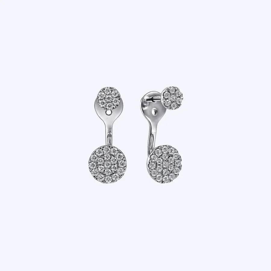 Peek-A-Boo Circle Diamond Earrings