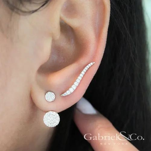 Peek-A-Boo Circle Diamond Earrings