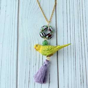 Piper the Parakeet Pendant Necklace