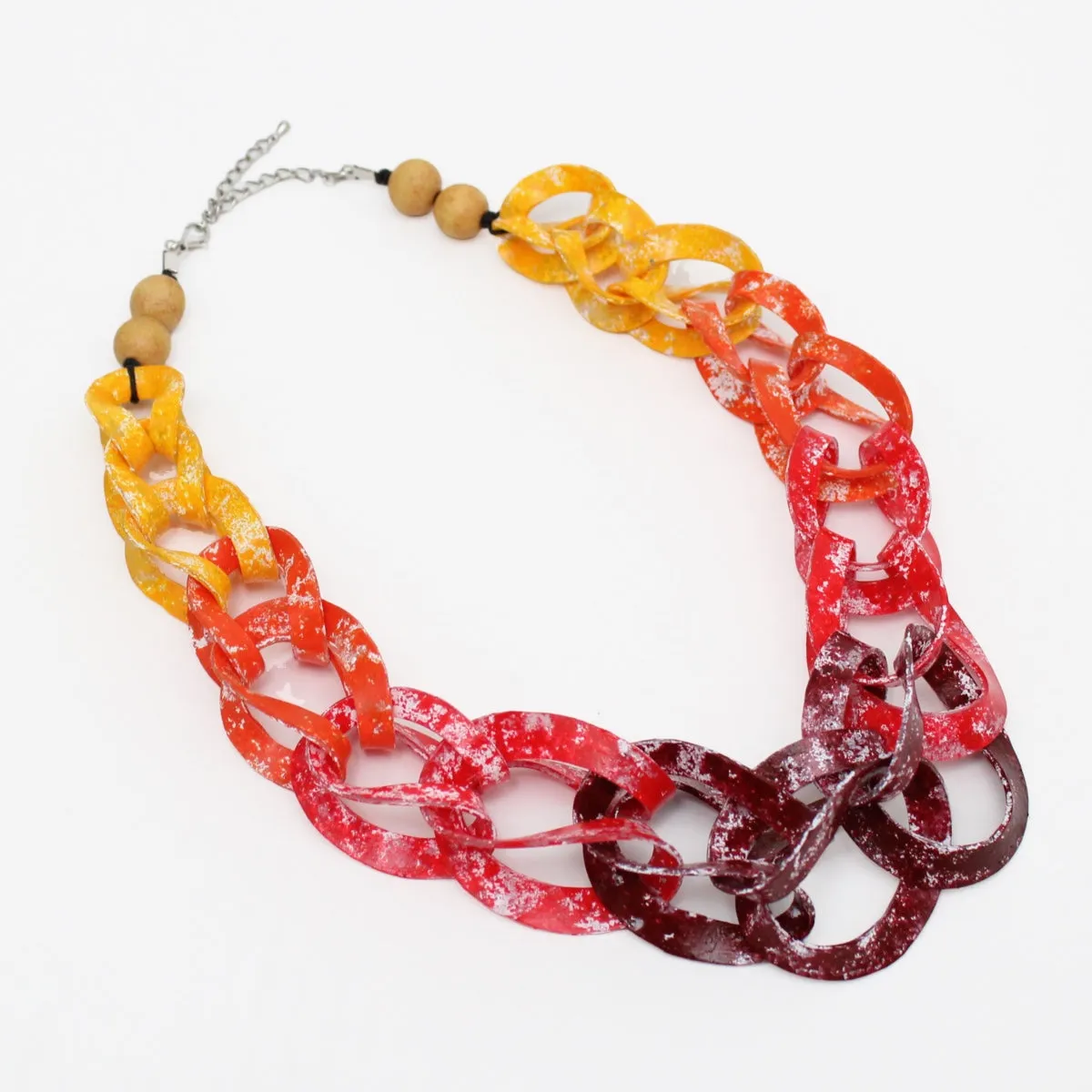 Red Ombre Marleigh Link Statement Necklace