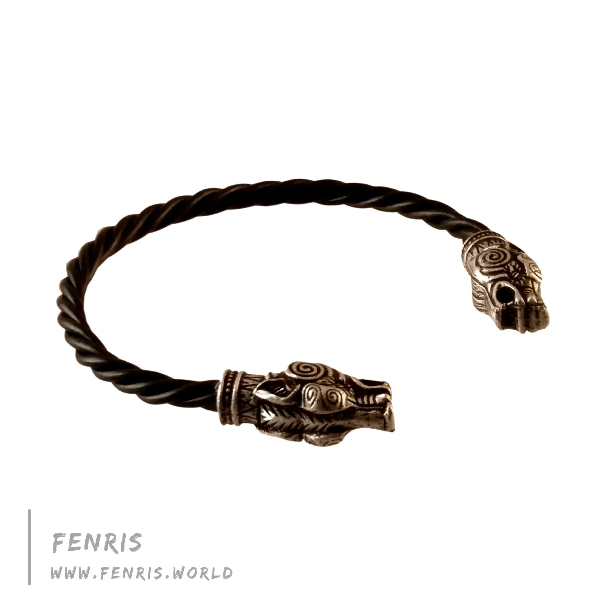 Silver Torc Wolf Necklace Bracelet Set  | Fenris