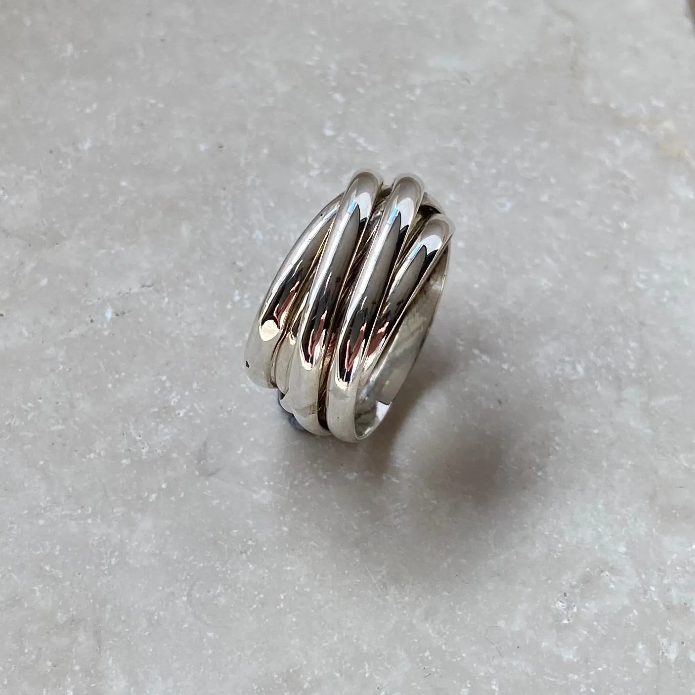 Silver Wrapped Band Ring