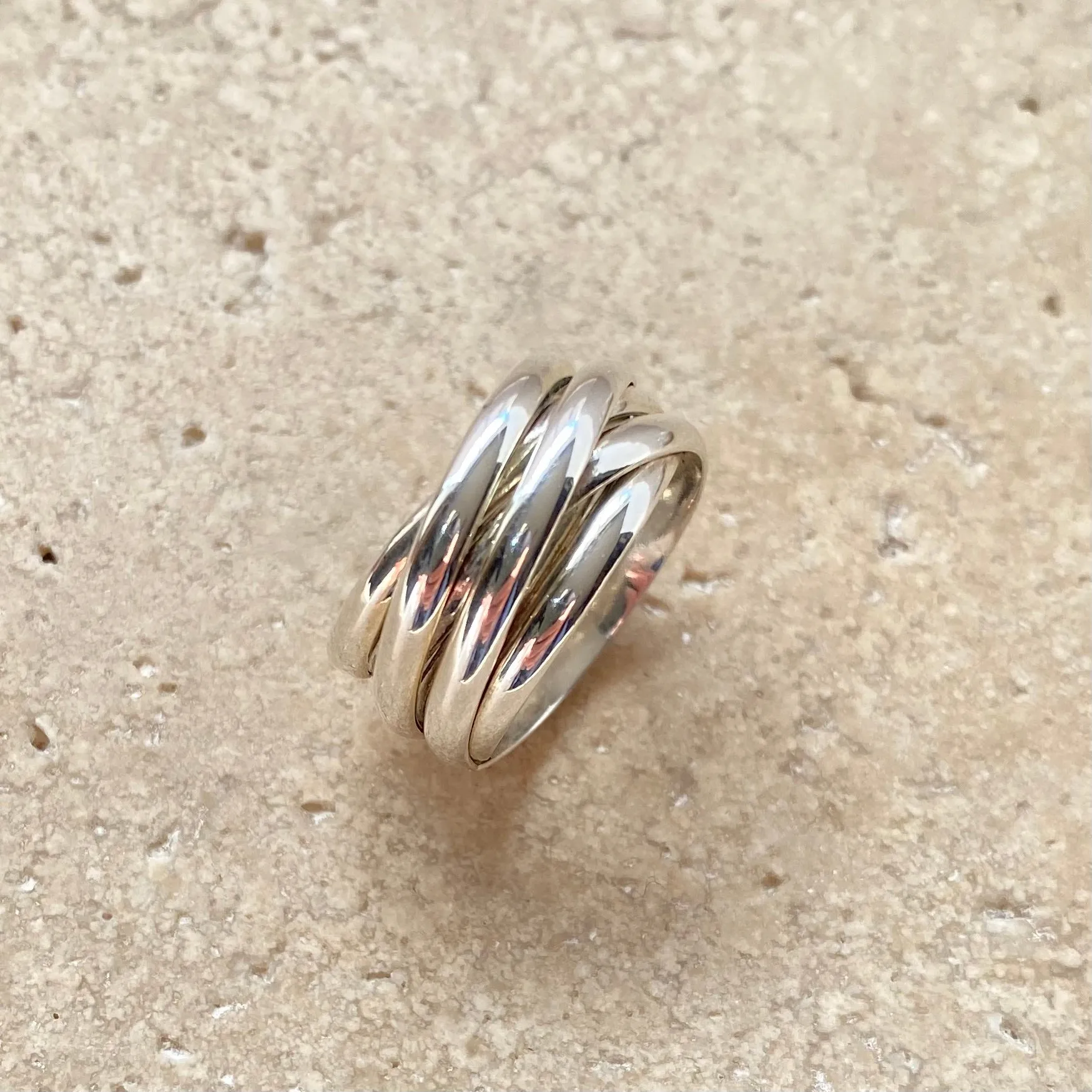 Silver Wrapped Band Ring