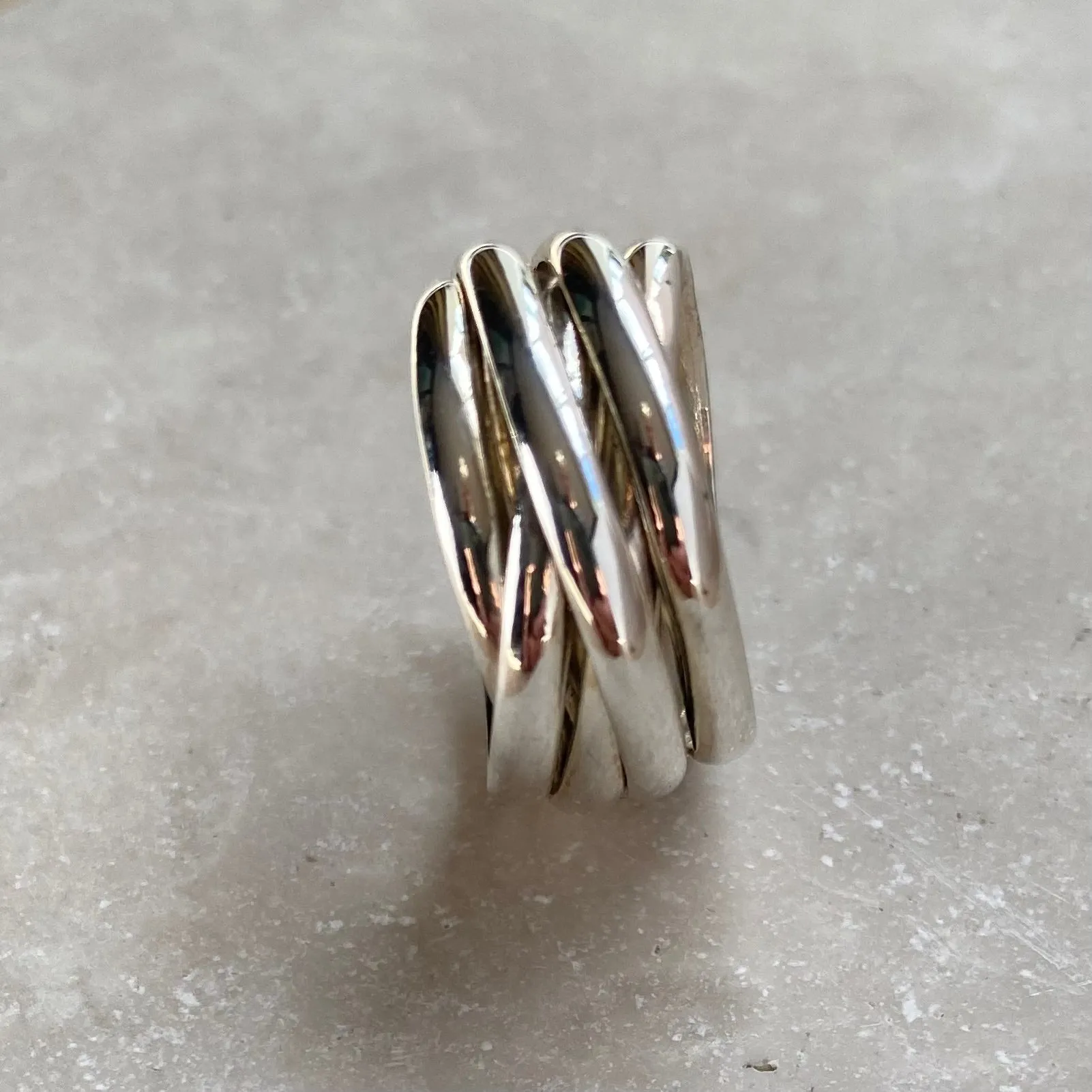 Silver Wrapped Band Ring