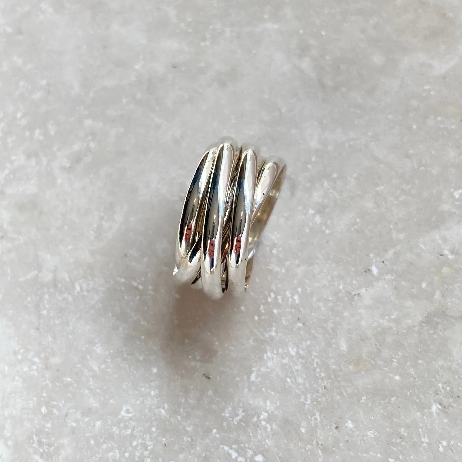 Silver Wrapped Band Ring