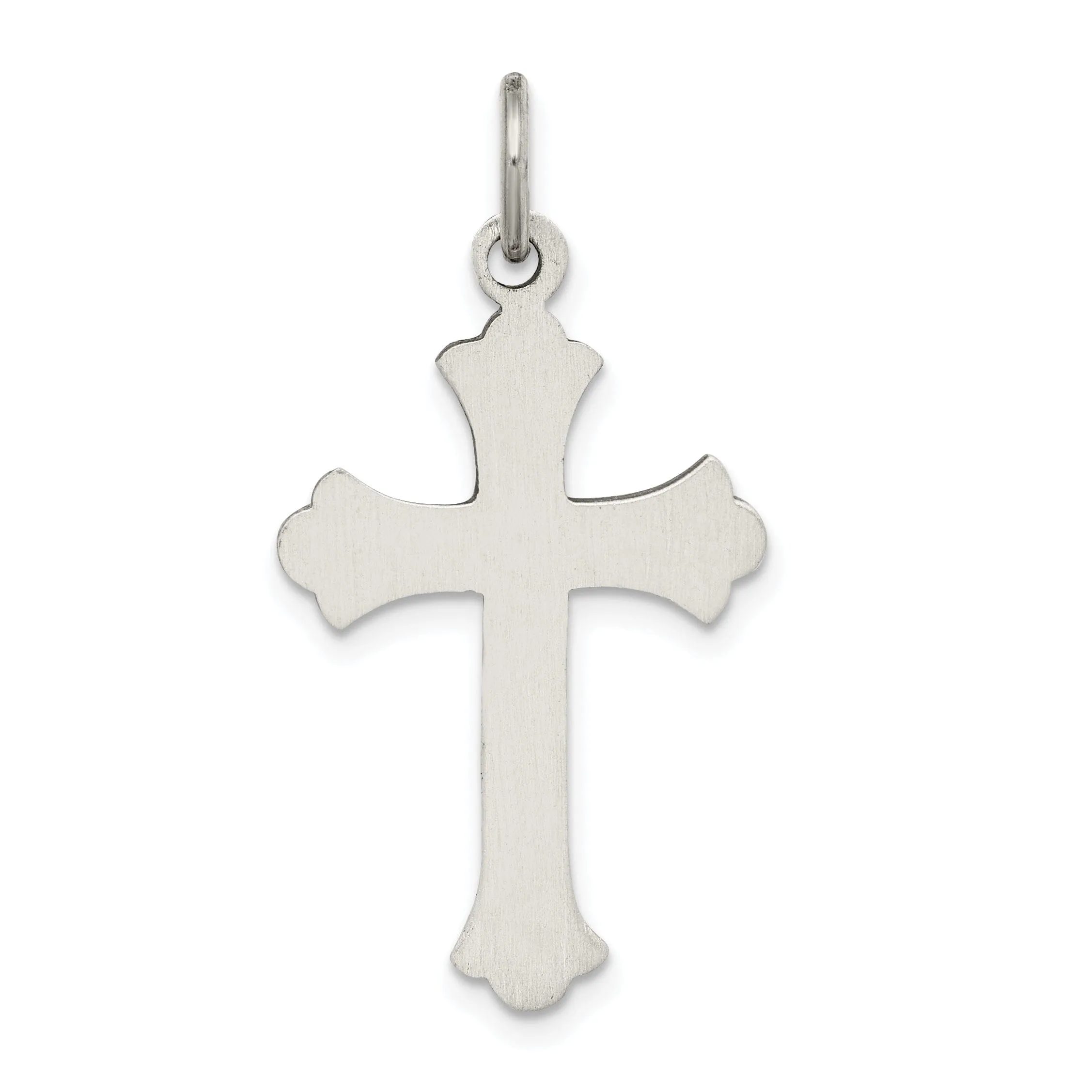 Solid Sterling Silver Antiqued Cross Pendant