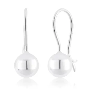 Sterling Silver Euroball Earrings