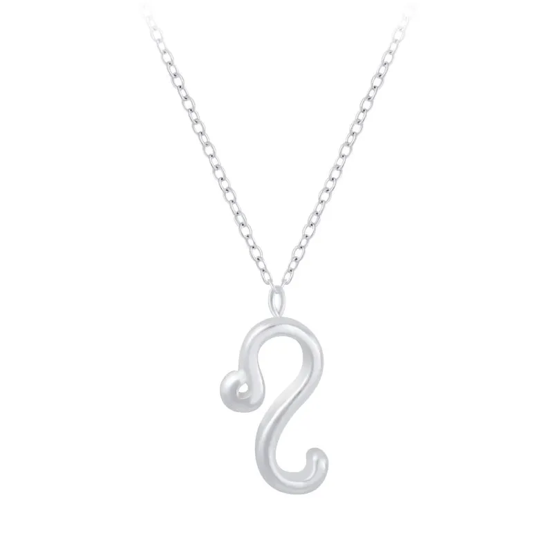 Sterling Silver Leo Zodiac Sign Necklace