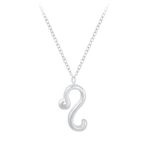 Sterling Silver Leo Zodiac Sign Necklace