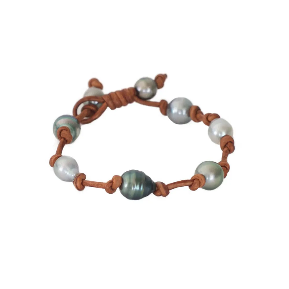 Tahitian Pearl Station Bracelet