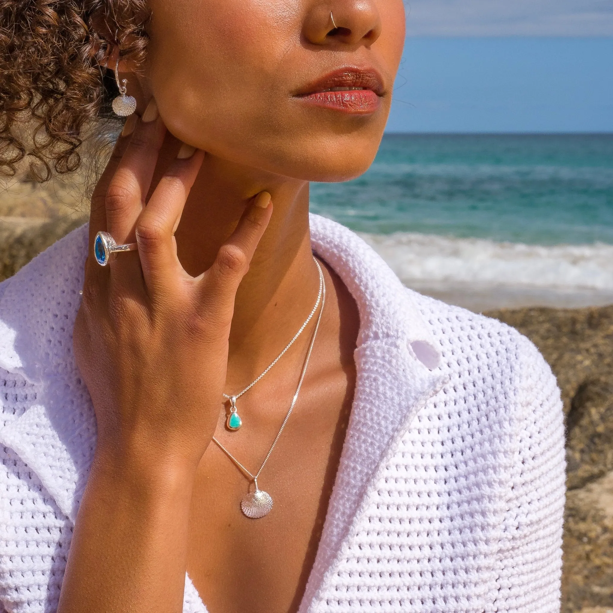 Turquoise Pebble Pendant