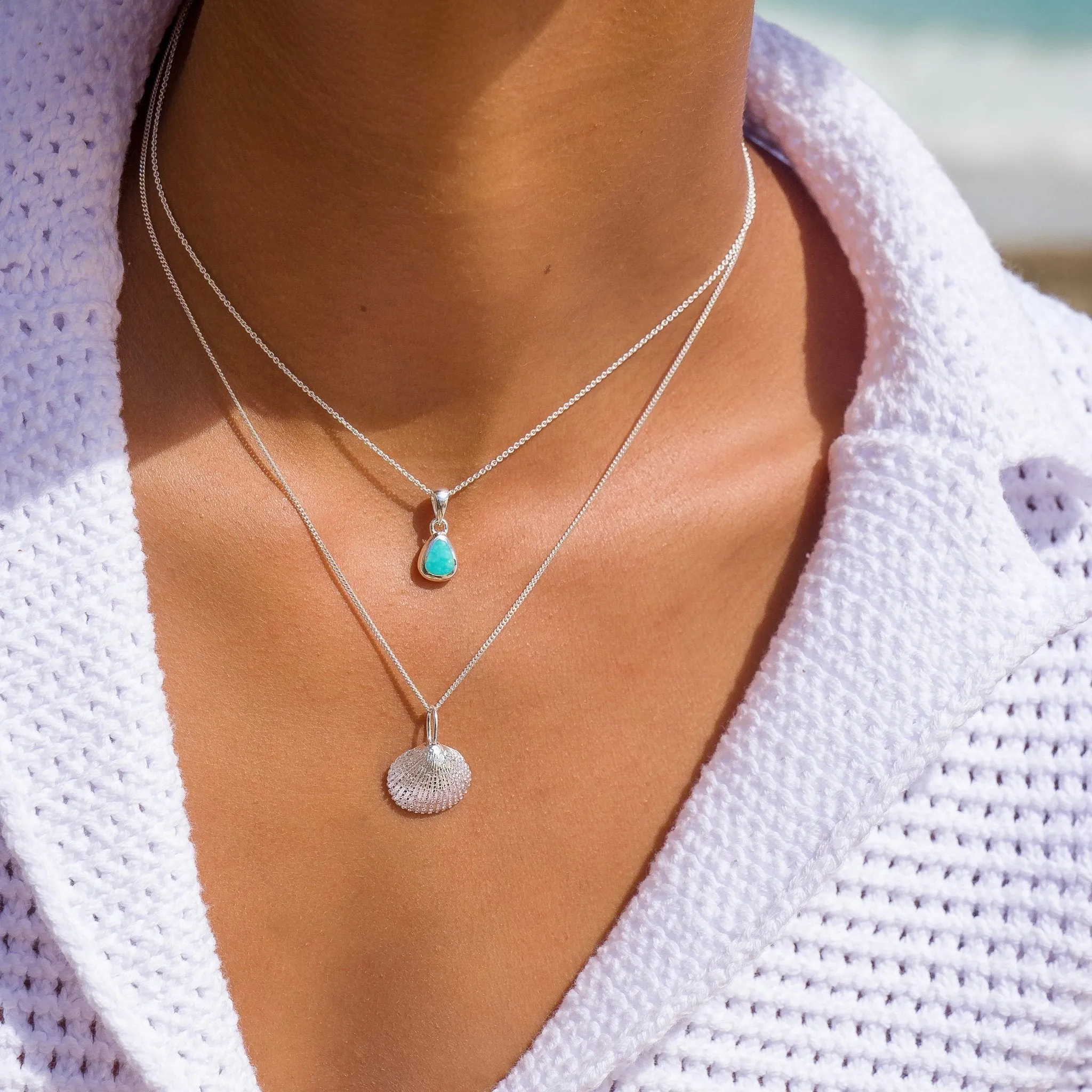 Turquoise Pebble Pendant