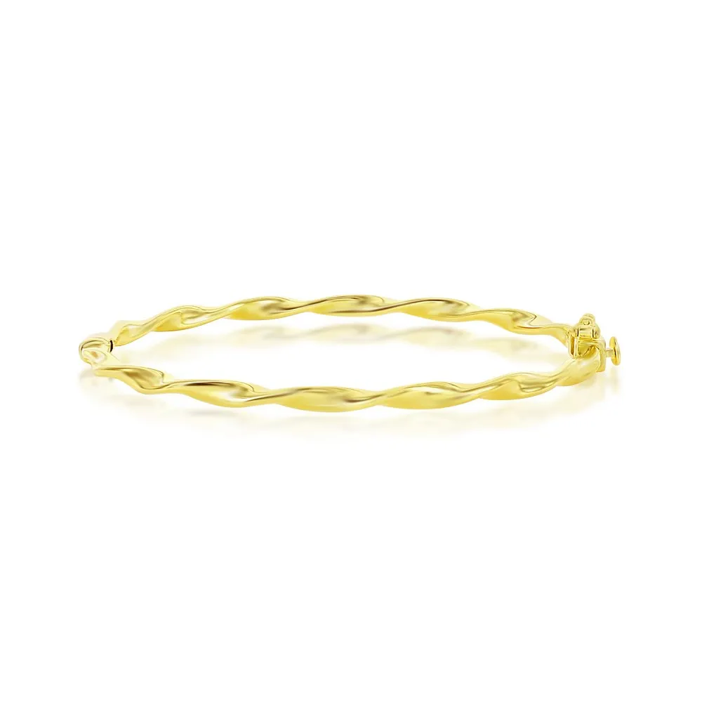 Twist Design Bangle - Gold Plated