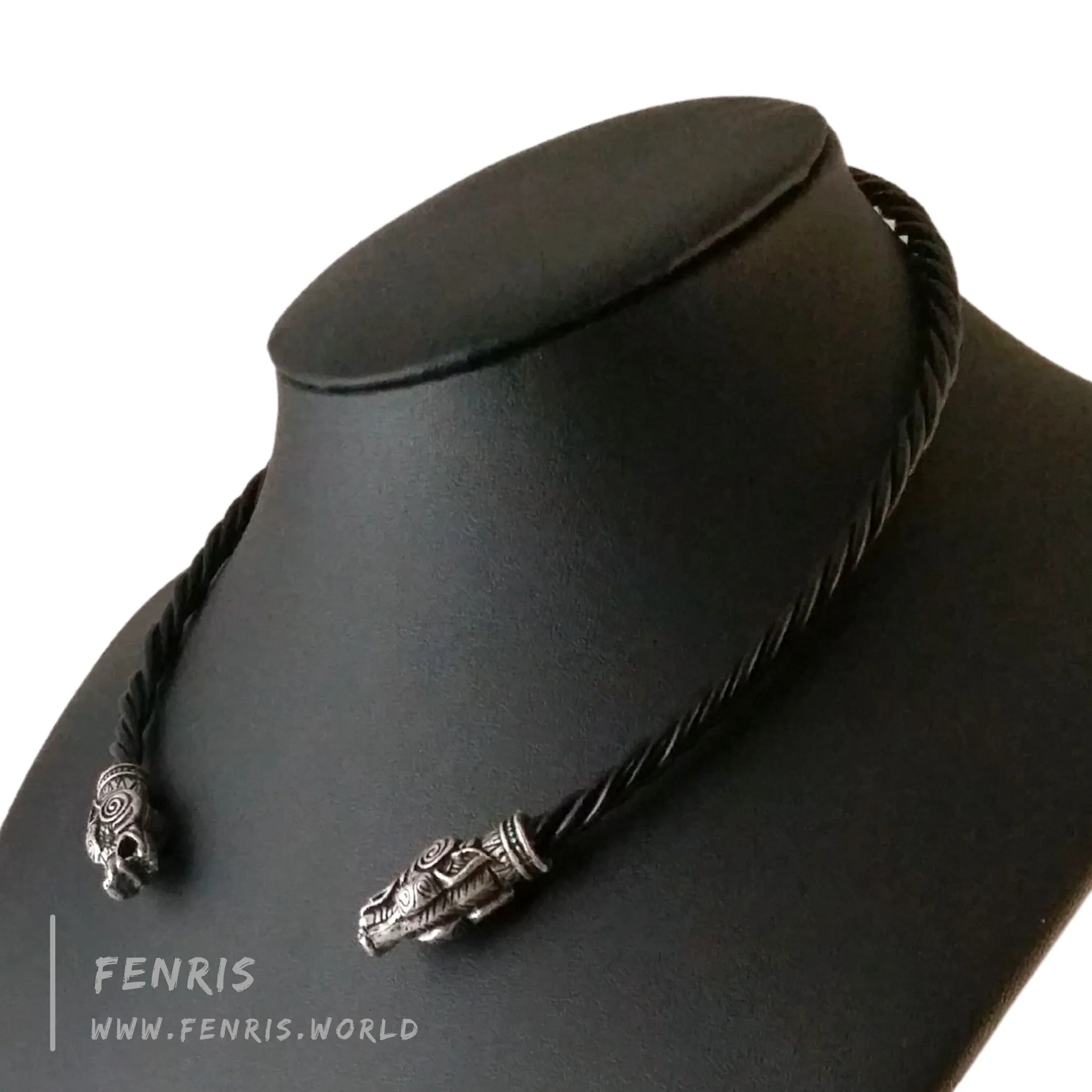 Viking Torc Silver Wolf Necklace Bracelet Set  | Fenris