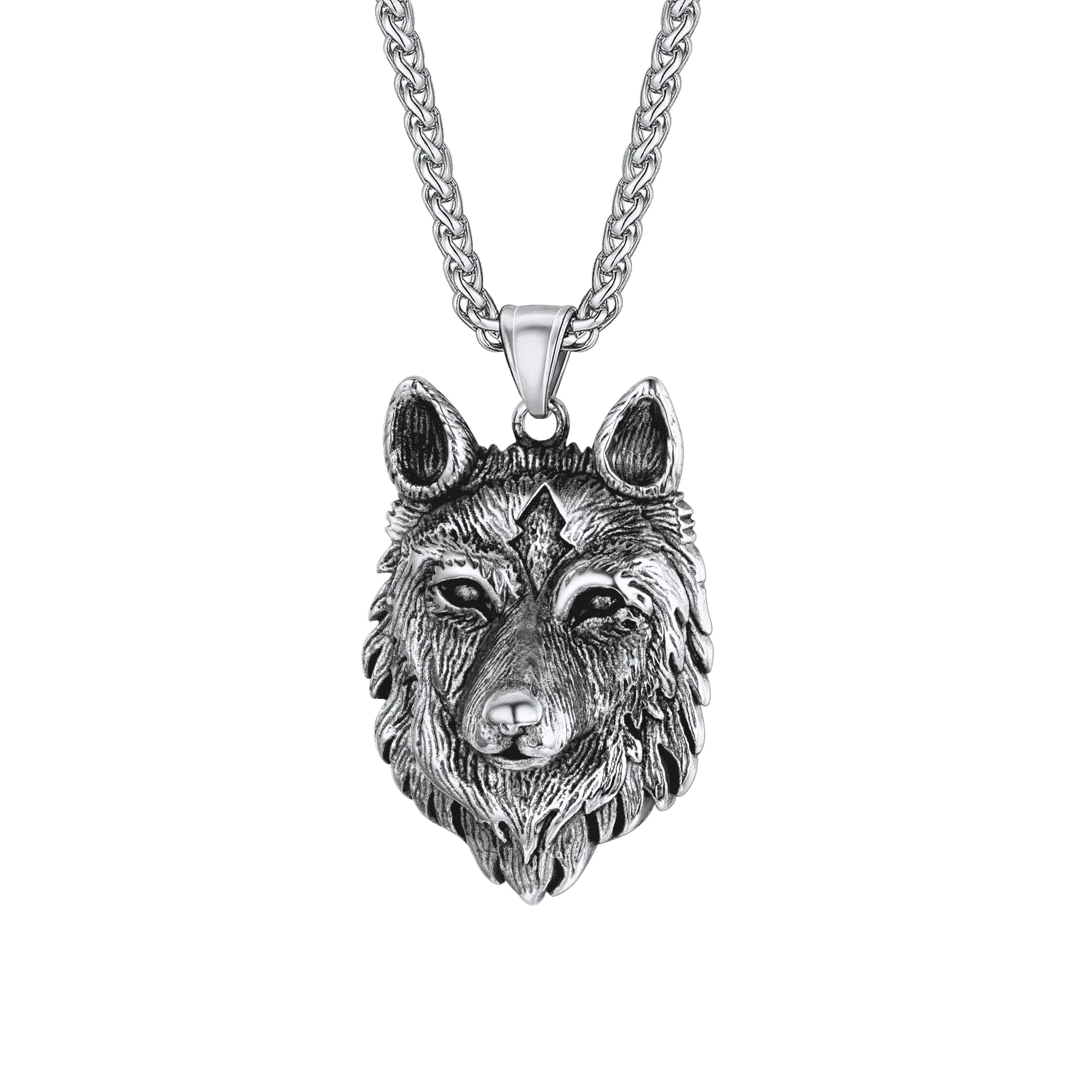 Viking Wild Wolf Pendant Necklace Norse Jewelry For Men