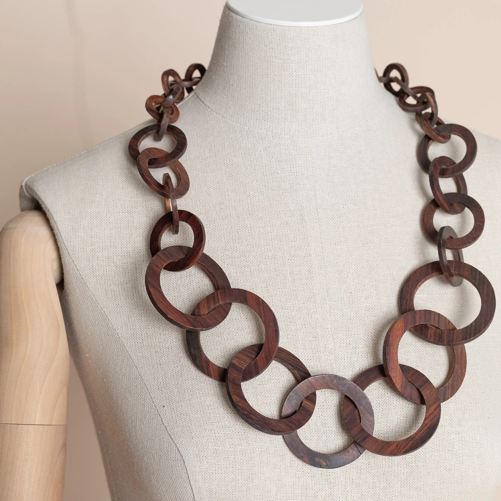 wood chain necklace